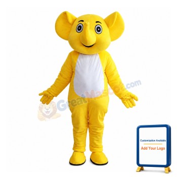 Yellow Little Elephant Mascot Costume