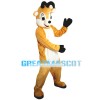 Clever Light Brown & White Fawn Mascot Costume