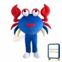 Blue Crab With Red Tongs Mascot Costume