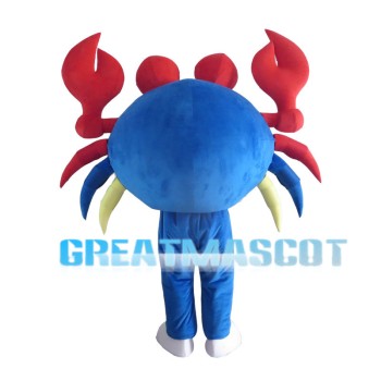 Blue Crab With Red Tongs Mascot Costume