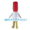 Long Head White Chicken With Protruding Eyes Mascot Costume