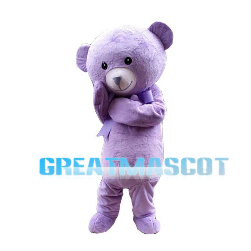 Light Purple Lavender Bear Mascot Costume
