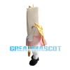 White Teeth With Golden Wings Mascot Costume