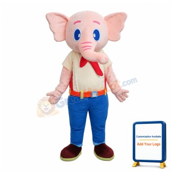 Blue Eyes Student Elephant Mascot Costume