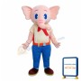 Blue Eyes Student Elephant Mascot Costume