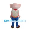 Blue Eyes Student Elephant Mascot Costume