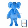 Adult Cartoon Blue Elephant Mascot Costume