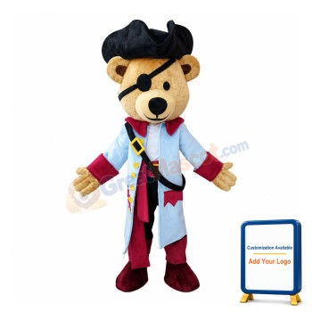 Pirate Captain Bear Mascot Costume