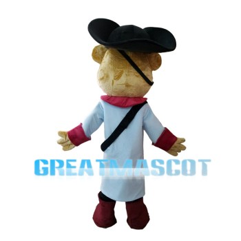 Pirate Captain Bear Mascot Costume