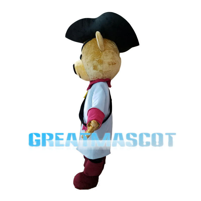 Pirate Captain Bear Mascot Costume