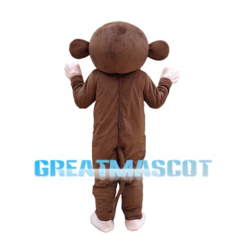 Cartoon Brown Monkey Mascot Costume