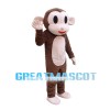 Cartoon Brown Monkey Mascot Costume