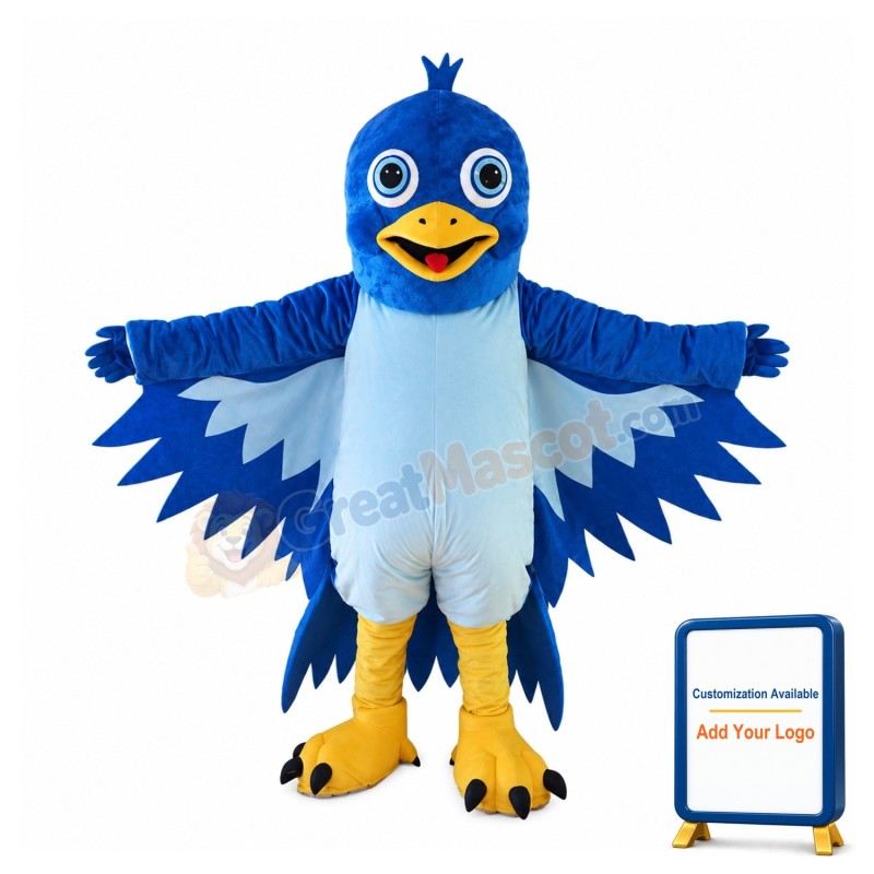 Flying Blue Bird Mascot Costume