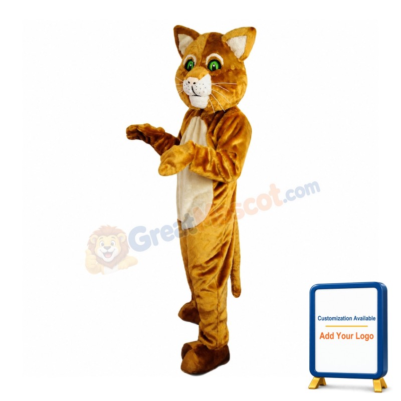 Ridiculous Green Eyes Cat Mascot Costume