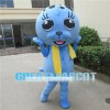 Blue Seal With Yellow Scarf Mascot Costume