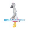 Long Neck Grey & White Bird Mascot Costume