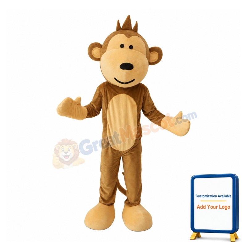 Naughty Monkey With Long Tail Mascot Costume