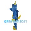 Blue Dog Carrying Guitar Mascot Costume