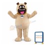 Big Mouth Khaki Dog Mascot Costume