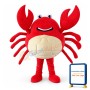 Red Crab With Big Tongs Mascot Costume
