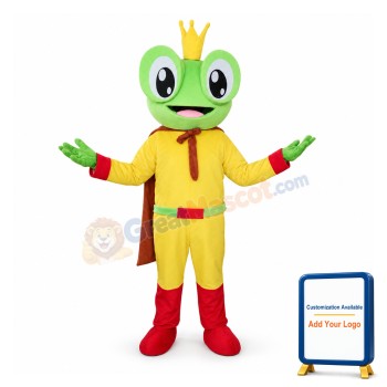 Big Eyes Frog Prince Mascot Costume