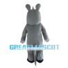 Peaceful Grey Rhino Mascot Costume