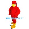Pointy Beak Red Furry Eagle Mascot Costume