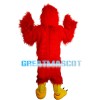 Pointy Beak Red Furry Eagle Mascot Costume