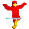 Pointy Beak Red Furry Eagle Mascot Costume
