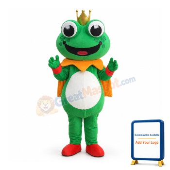 Cartoon Frog Prince Mascot Costume