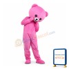 Shy Pink Bear Mascot Costume