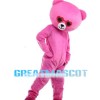 Shy Pink Bear Mascot Costume