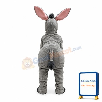Grey Donkey Animal Mascot Costume For Two People