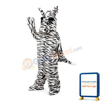 3nd Version Of The Zebra Mascot Adult Costume