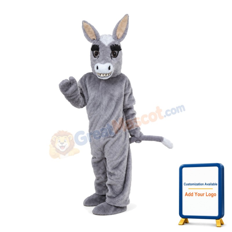 Grey Mustang Horse Mascot Adult Costume