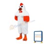 Classic White Rooster Long Wool Mascot Costume