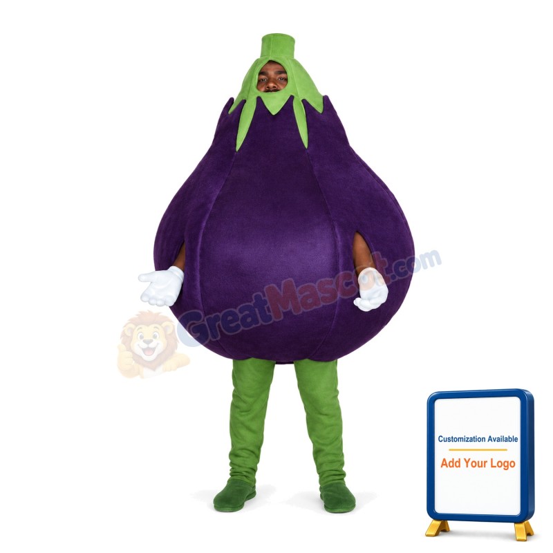 Eggplant Lightweight Mascot Adult Costume