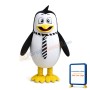 Cartoon Penguin Mascot Costume With A Tie