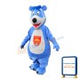 Cartoon Soccer Blue Bear Mascot Adult Costume
