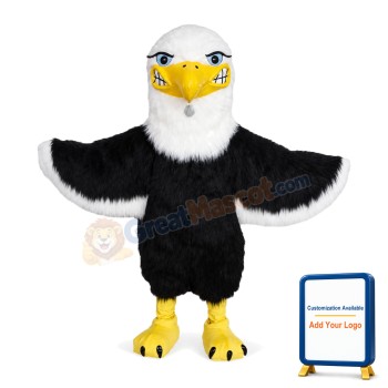 Fierce Bald Eagle Long Wool Mascot Costume