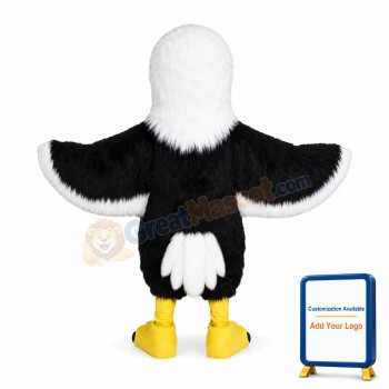 Fierce Bald Eagle Long Wool Mascot Costume