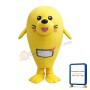 Cute Cartoon Yellow Sea Lion Mascot Costume