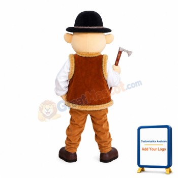 Rich Man With Crutches Mascot Costume
