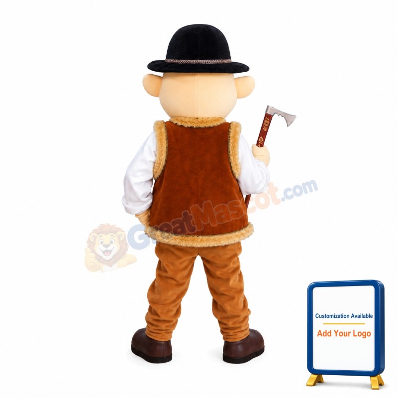 Rich Man With Crutches Mascot Costume