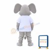 Cute Grey Elephant Lightweight Mascot Adult Costume