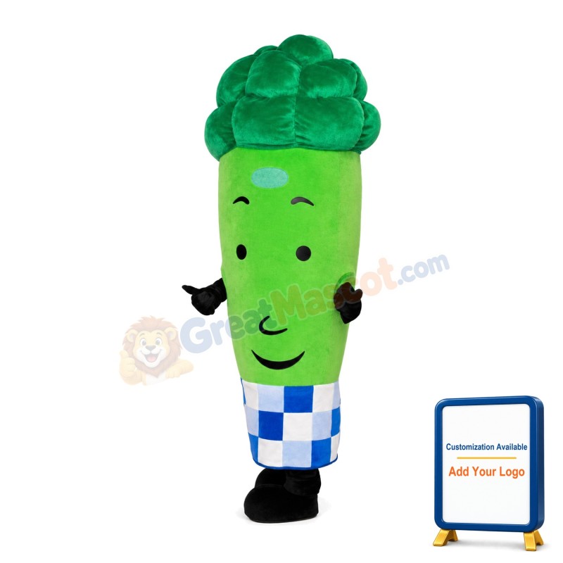 Lightweight Cartoon Green Radish Mascot Adult Costume