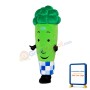 Lightweight Cartoon Green Radish Mascot Adult Costume