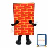 Cartoon Red Wall Lightweight Mascot Adult Costume