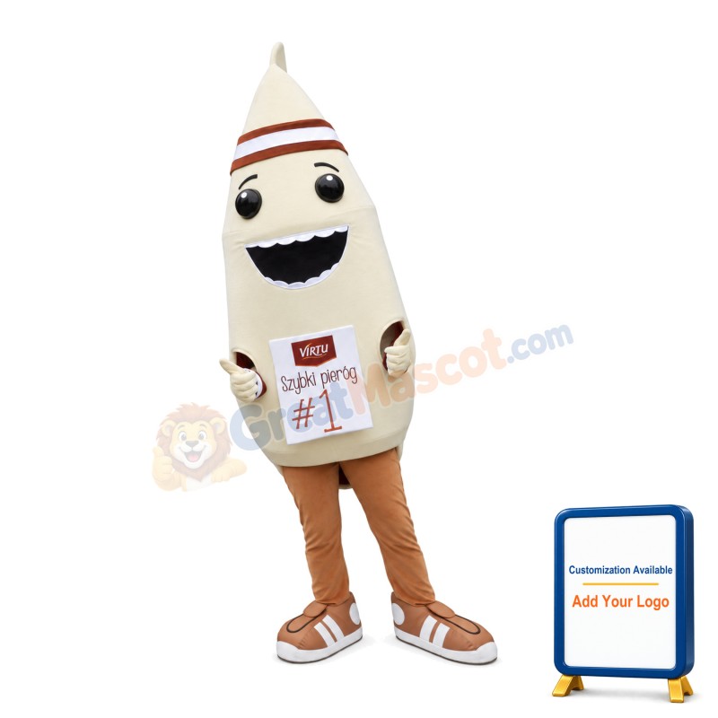 Cartoon White Packaging Bag Lightweight Mascot Costume Adult Size