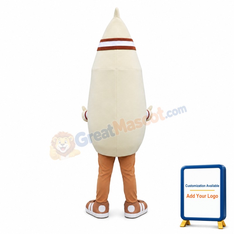 Cartoon White Packaging Bag Lightweight Mascot Costume Adult Size